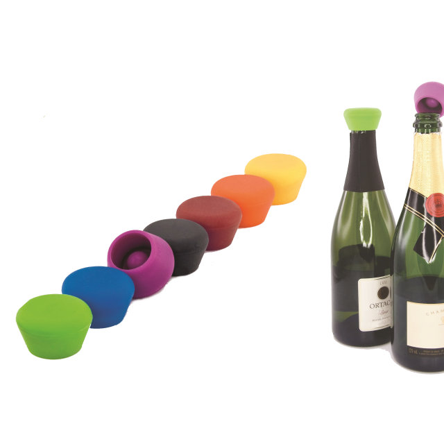 Silicone Champagne Stoppers (2 pcs mixed colours) in STOPPERS, by PULLTEX