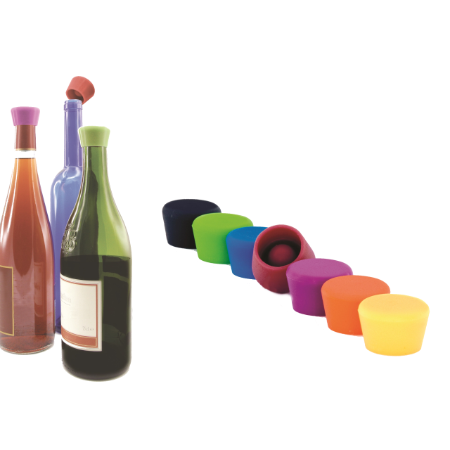 Silicone Wine Stoppers (2 pcs mixed colours) in STOPPERS, by PULLTEX